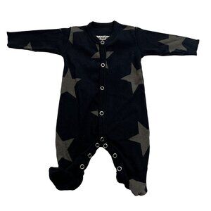 Nununu Star Footed Overalls in Black